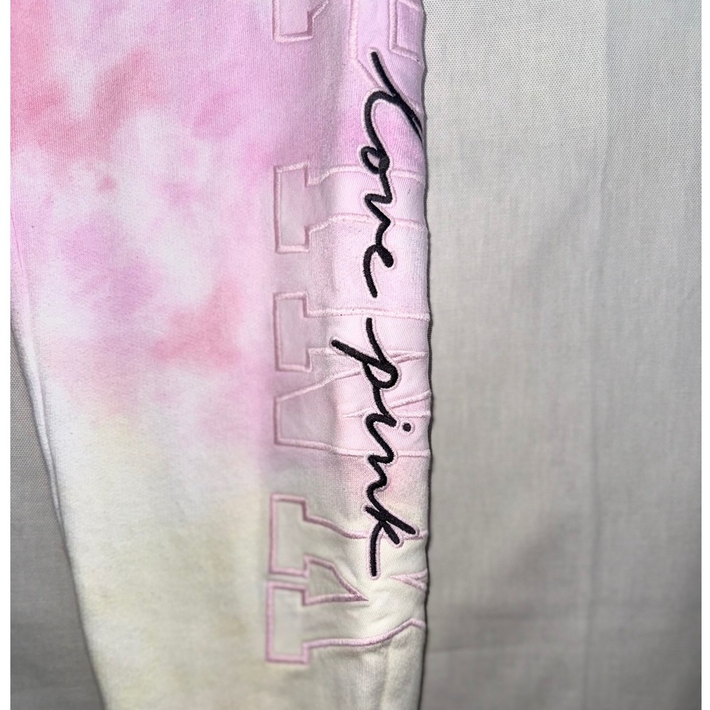 Victoria Secret PINK Tie Dye Joggers Pastel Love Pink Logo Sweatpants Small Y2K - Picture 2 of 4